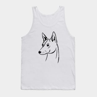 Basenji (Black and White) Tank Top